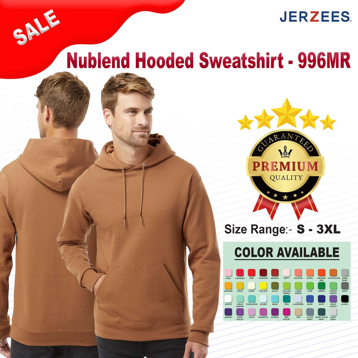 JERZEES® NuBlend Long Sleeve Hooded Sweatshirt