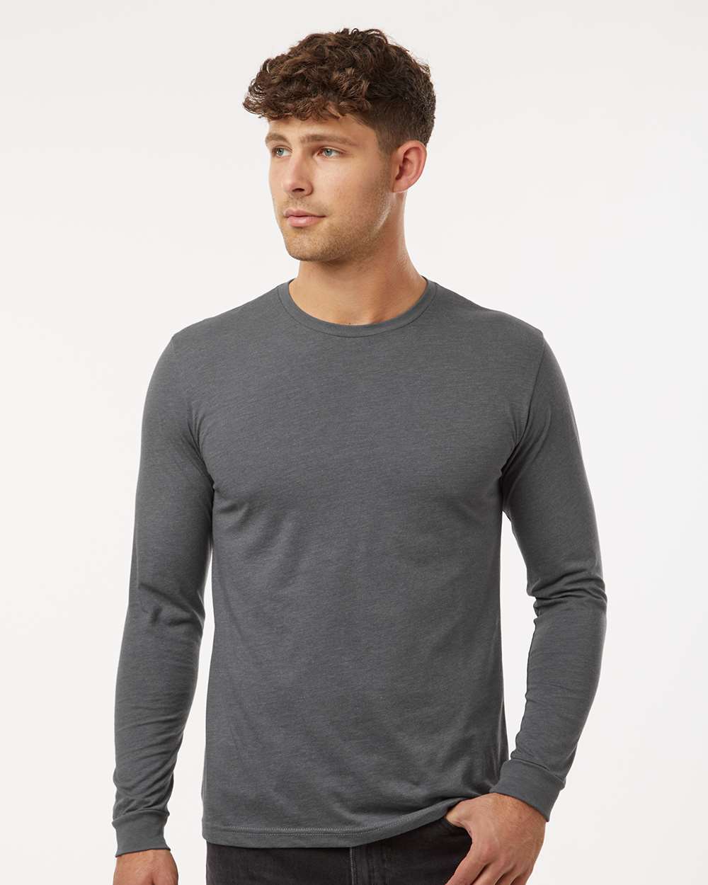 Next Level® Sueded Crewneck Long Sleeve T-Shirt