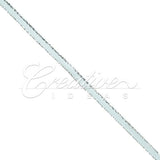 1/8" Satin With Silver Edge Ribbon - 50 Yards (Light Blue)