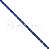 1/8" Satin With Silver Edge Ribbon - 50 Yards (Royal Blue)