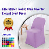 Lilac Stretch Folding Chair Cover for Elegant Event Decor