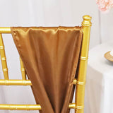 10 Pieces Copper Satin Chair Sashes 8"x108" Elegant Wedding & Event Decor