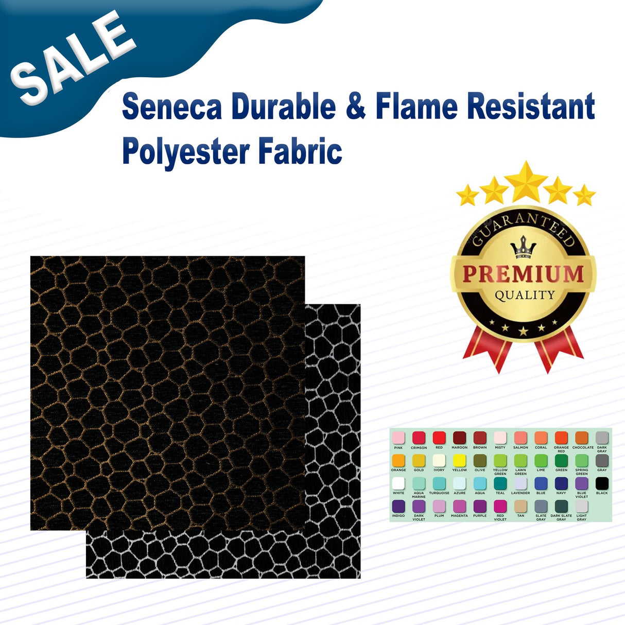 1 Yard Seneca Durable & Flame Resistant Polyester Fabric