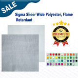 1 Yard Sigma Sheer Wide Polyester Flame Retardant