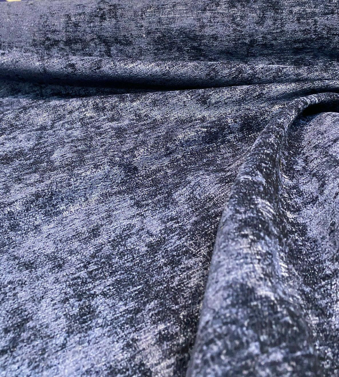 High Garden Polyester Upholstery Fabric - Midnight Blue Jacquard, 56" Width (8 Yard Cut)