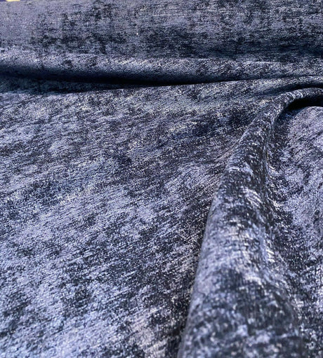 High Garden Polyester Upholstery Fabric - Midnight Blue Jacquard, 56" Width (8 Yard Cut)