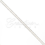 1/8" Satin With Silver Edge Ribbon - 50 Yards (White)