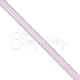 1/4" Satin With Silver Edge Ribbon - 10 Yards (Lavender)