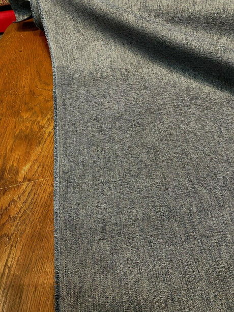 Waverly Ashville Smoke Soft Chenille Fabric - Smoke Gray With Antique Gold, 58" Width (1 Yard)