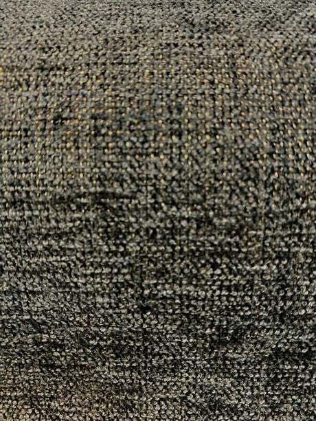 Waverly Ashville Smoke Soft Chenille Fabric - Smoke Gray With Antique Gold, 58" Width (1 Yard)
