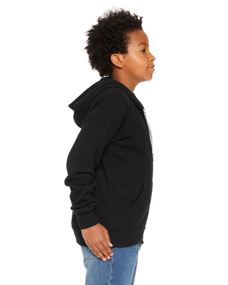 Image 1: Bella Canvas Toddler Sponge Fleece Full-Zip HoodieImage 2: Soft fleece zip hoodie for toddlersImage 3: Comfortable kids full zip sweatshirtImage 4: Blank toddler hoodie for printingImage 5: Premium Bella Canvas kids apparelImage 6: Cozy toddler fleece jacket
