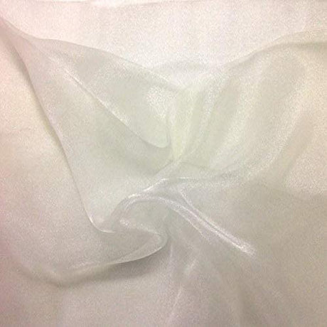 1 Yard Sheer Organza Fabric Crystal Sparkle 60 Inch Width for Dresses & Decor 100% Polyester