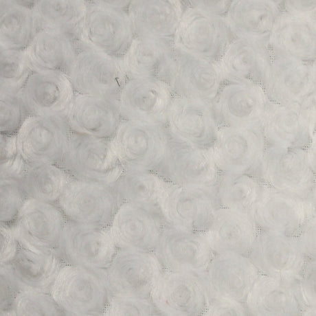 1 Yard Rosebud Minky Fabric 100% Polyester Plush Textured Soft Material for Blankets 60 Inch Width