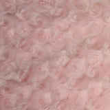 1 Yard Rosebud Minky Fabric 100% Polyester Plush Textured Soft Material for Blankets 60 Inch Width