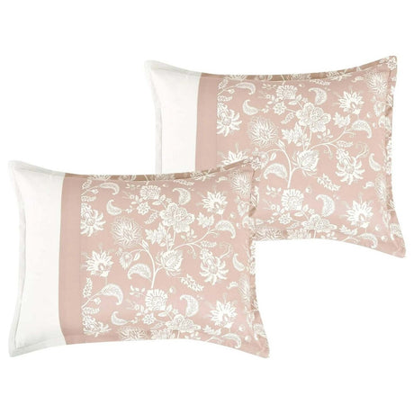 Flower Embroidery 7 Pieces Kabibe White Comforter Set