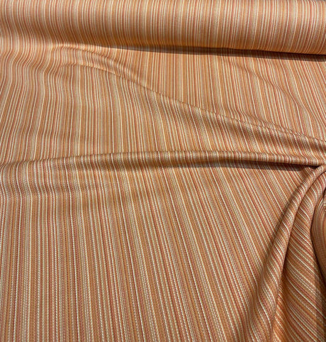 Cozy Up Stripe Cotton Fabric - Persimmon Stripe, 54" Width (1 Yard)