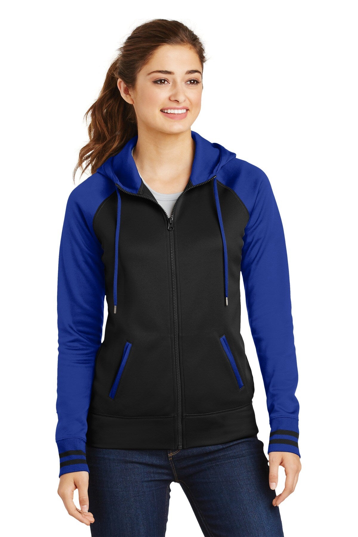 Sport-Tek® Women’s Sport-Wick Varsity Fleece Full-Zip Hooded Jacket