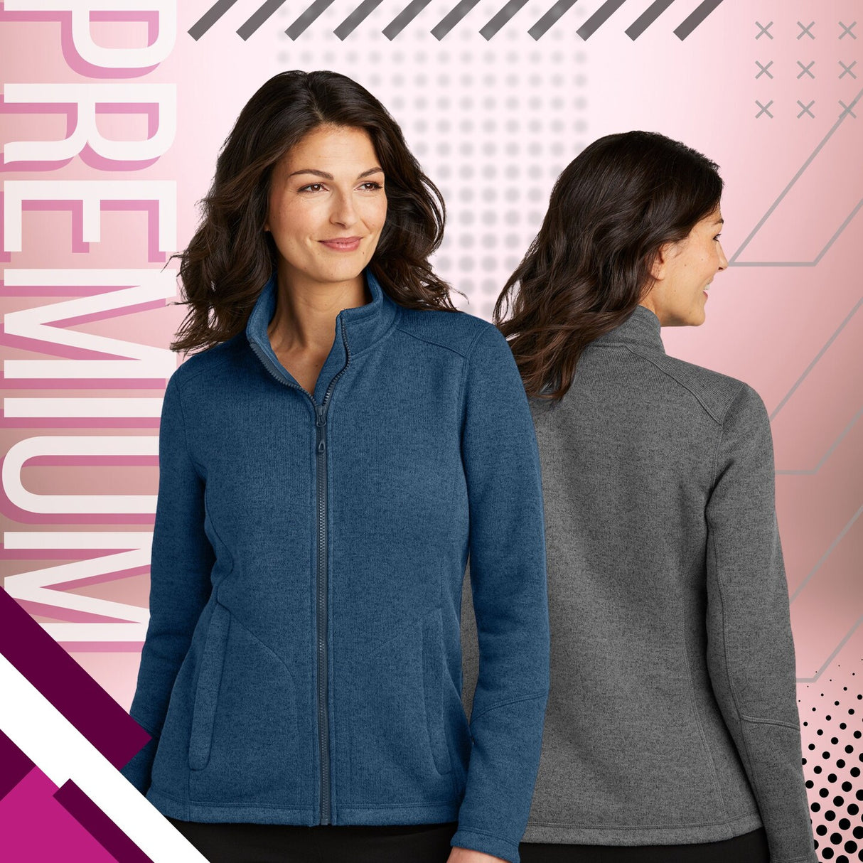 Port Authority® Arc Sweater Fleece Womens Jacket