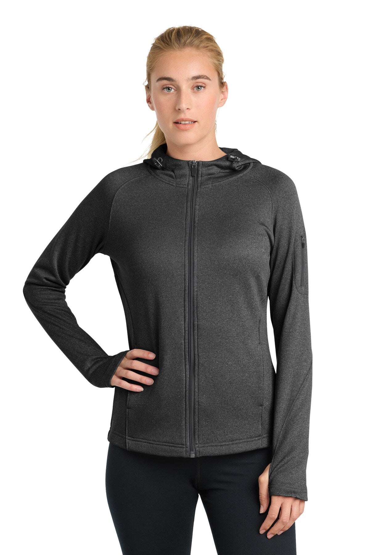 Sport-Tek® Women's Tech Fleece Full-Zip Hooded Jacket for Year-Round Comfort