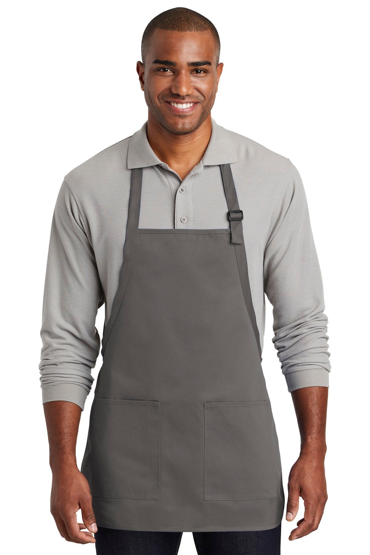 Port Authority® Medium-Length Two-Pocket Bib Apron