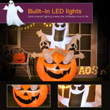 6 Ft LED Jack-O-Lantern Ghost Halloween Inflatable