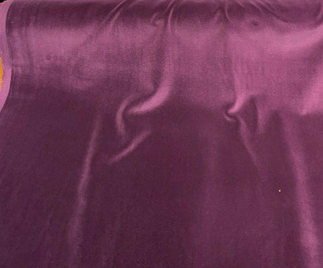 Marvel Velour 100 Percent Cotton Velvet Fabric - Eggplant Purple, Napped, 54" Width (1 Yard)