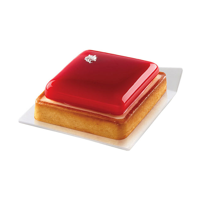 Silikomart White Square Dessert Plate, 3.3" x 3.3" - Pack of 100