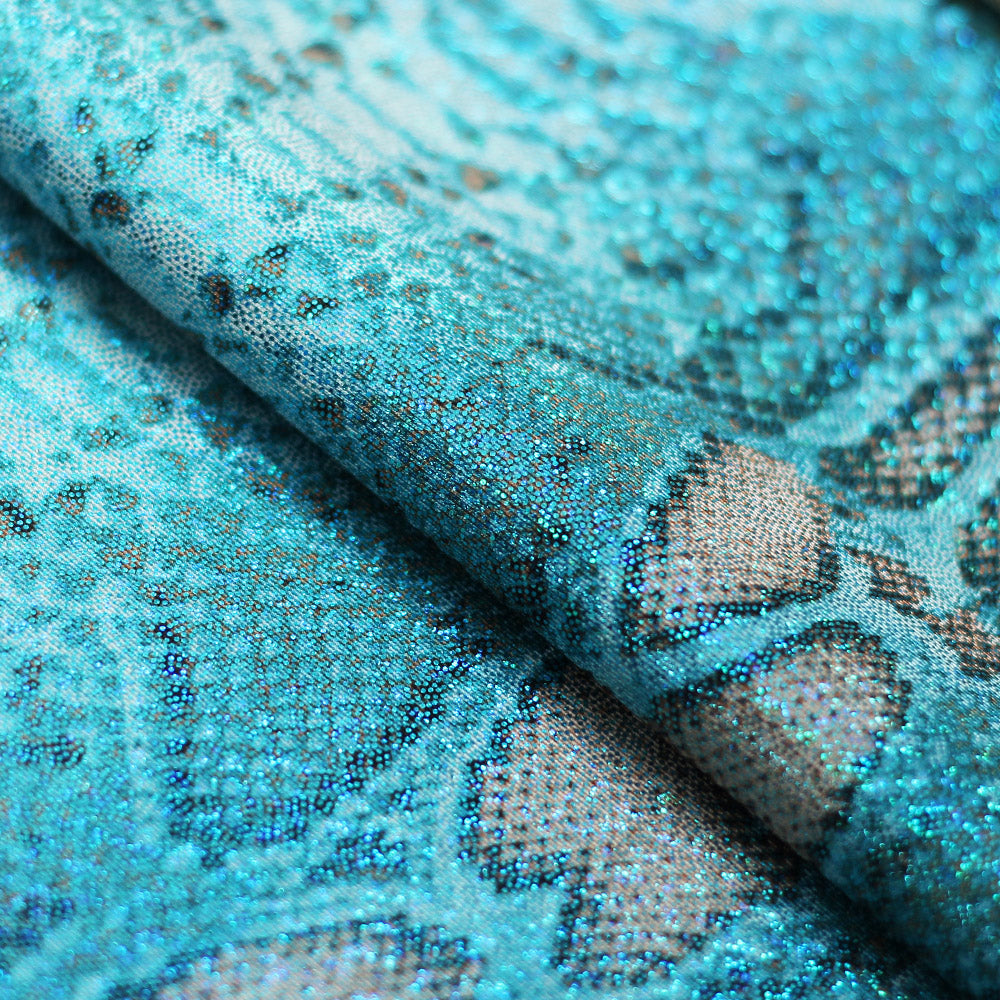 Snake Skin Polyester Spandex Fabric - Assorted Colors, Animal Snake Print, 58/60" Width (1 Yard)
