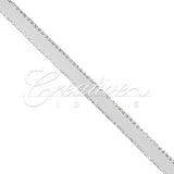 1/4" Satin With Silver Edge Ribbon - 10 Yards (Silver)