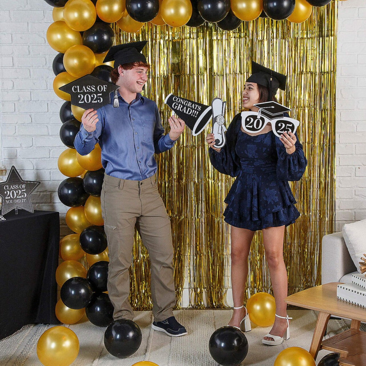 2025 Graduation Cardboard Photo Props 6 Pc Large 4.25 to 12.75 Inch