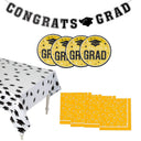 Graduation Party Blue Dessert Tableware Kit 102 Pieces for 50 Guests Disposable Set
