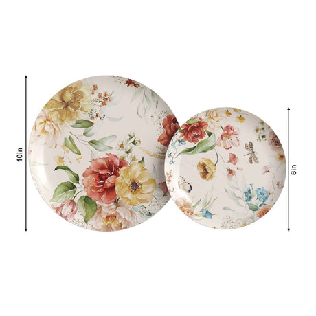 120 Count Earthtrends Aviv Paper Plates for Dinner Parties and Events Assorted 10 Inch