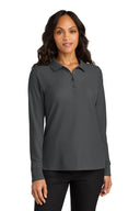 Port Authority® Womens Wearever Signature Pique Long Sleeve Polo Durable Comfortable Shirt