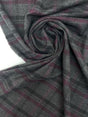 Wool Blend Tweed Multicolour Checked Stripe