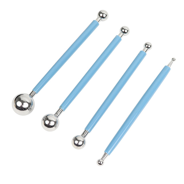 O'Creme Metal Ball Modeling Tools, Set of 4