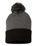 12" Pom-Pom Cuffed Beanie - SP15