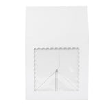 O'Creme White Cake Box with Scalloped Window, 10" x 10" x 5" - Pack of 5