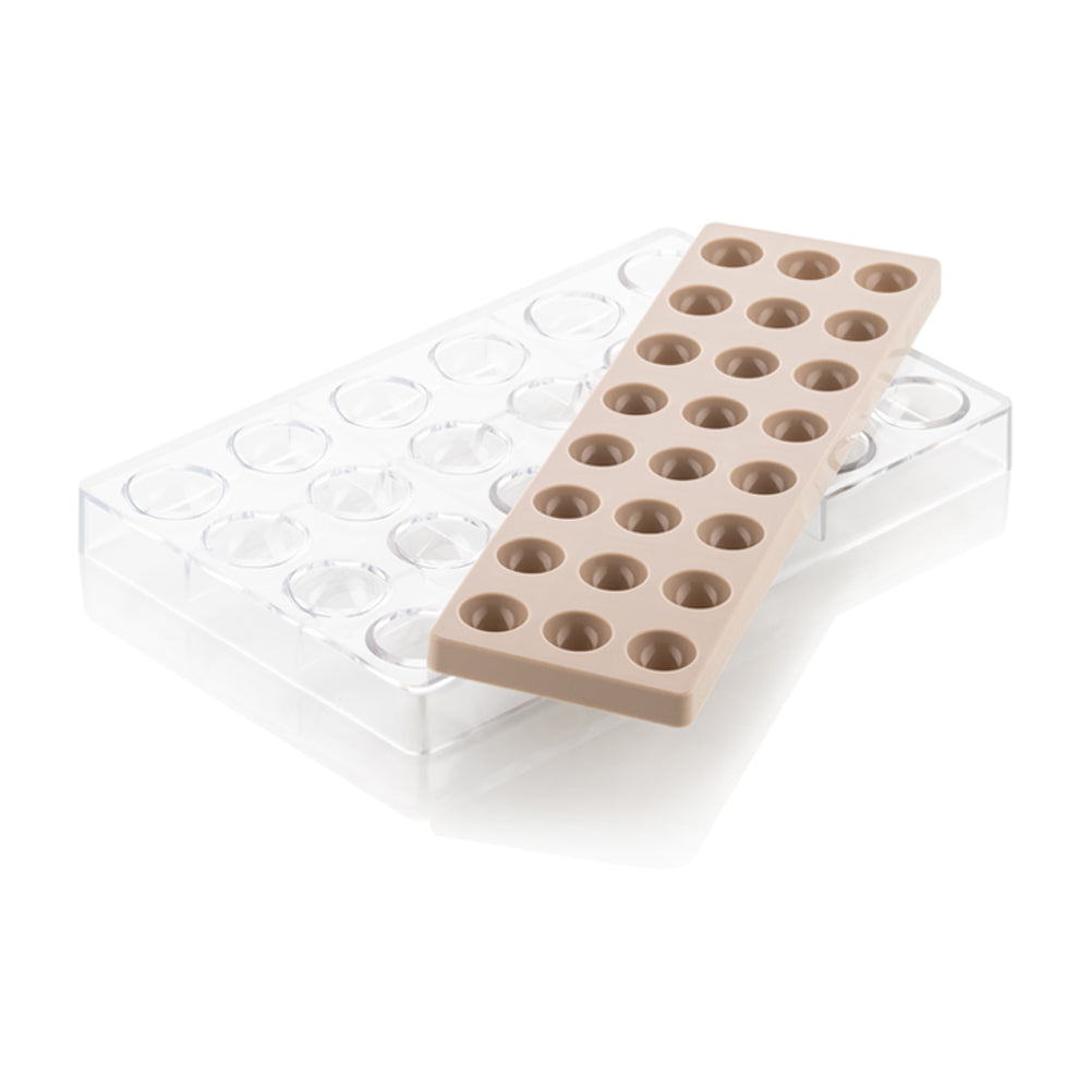 Silikomart "Kit Semifrera 01" Tritan and Silicone Chocolate Mold, 24 Cavities