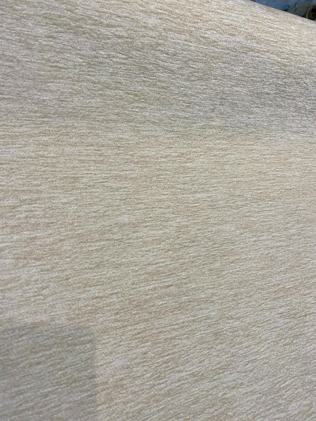 Barcelona Ivory Cream Soft Chenille Upholstery Fabric - Ivory Cream Solid, 56" Width (1 Yard)