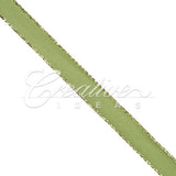 3/8" Satin With Gold Edge Ribbon- 50 Yards (Moss Green)