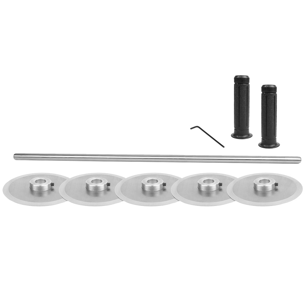 O'Creme Stainless Steel Dough Cutter with Five 5-1/2" Blades, 30" Rod