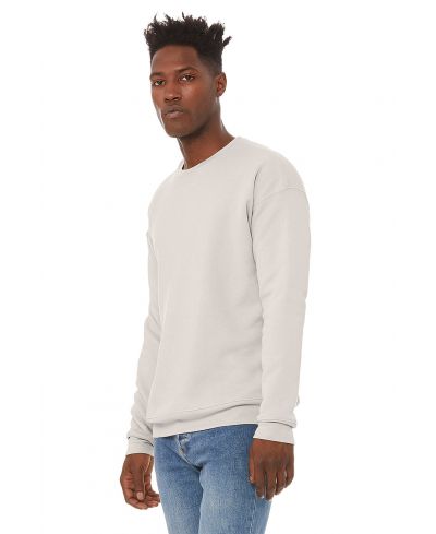 Bella Canvas 3945 Poly-Cotton Fleece Fabric - HTR Dust, Crewneck Sweatshirt, Unisex, 52% Cotton 48% Polyester (1 Unit)