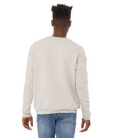 Bella Canvas 3945 Poly-Cotton Fleece Fabric - HTR Dust, Crewneck Sweatshirt, Unisex, 52% Cotton 48% Polyester (1 Unit)