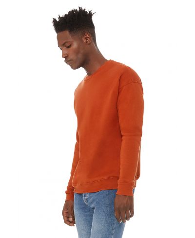 Bella Canvas 3945 Cotton Polyester Sweatshirt Fabric - Brick, Unisex Pullover Crewneck, Super-Soft Fleece (1 Unit)