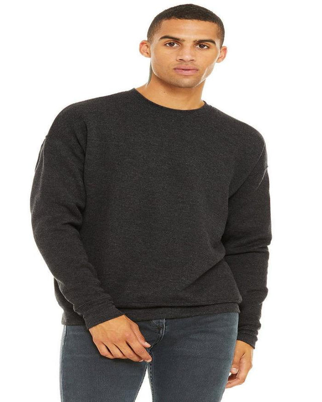 Bella Canvas Sweatshirt 3945 Cotton Polyester Fabric - Dark Grey Heather, Crewneck, Fleece (1 Piece)