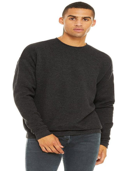 Bella Canvas Sweatshirt 3945 Cotton Polyester Fabric - Dark Grey Heather, Crewneck, Fleece (1 Piece)