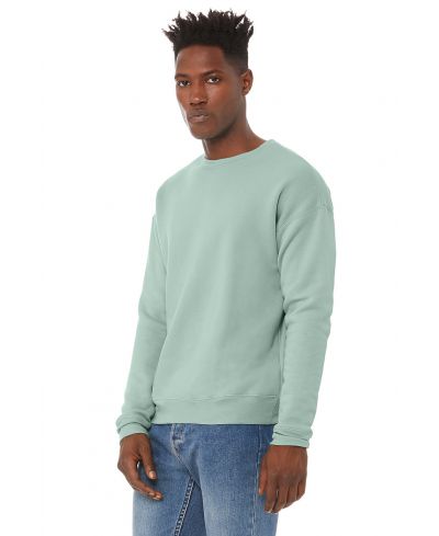 Bella Canvas 3945 Cotton Polyester Fleece Fabric - Dusty Blue, Unisex Pullover Crewneck Sweatshirt (1 Piece)