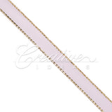 3/8" Satin With Gold Edge Ribbon- 50 Yards (Lavender)