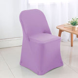 Lilac Stretch Folding Chair Cover for Elegant Event Decor