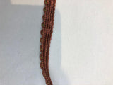 Decorative Scroll Style Braid Gimp Trim - Rust With Green, Half Inch Width (10 Yards)